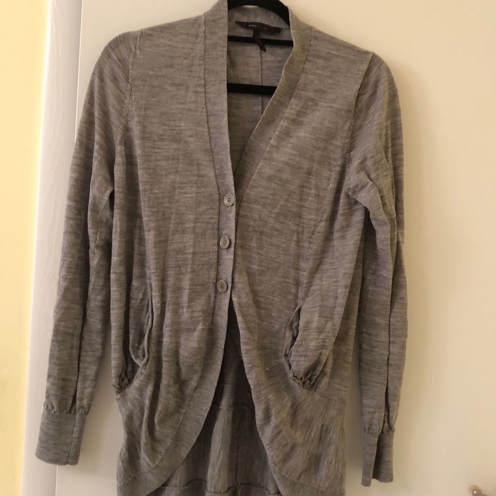 grey button up cardigan